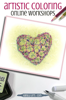 Want to improve your Copic Marker or colored pencil coloring? Power Poppy’s guest author Amy Shulke from VanillaArts.com talks about the courage to color oversized artistic coloring projects with Copic Markers or colored pencil. | VanillaArts.com | #realistic #howtocolor #copic