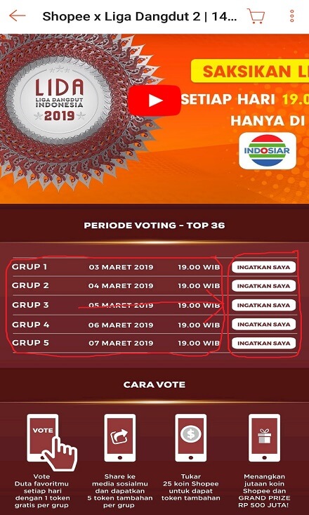 Periode Voting Liga Dangdut Indonesia di Shopee.