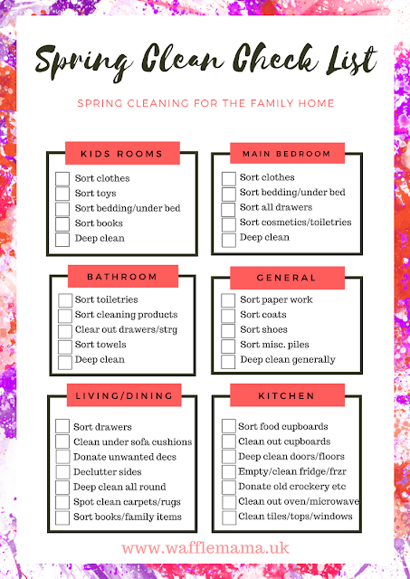 Decluttering list tidy home tips family home tidy