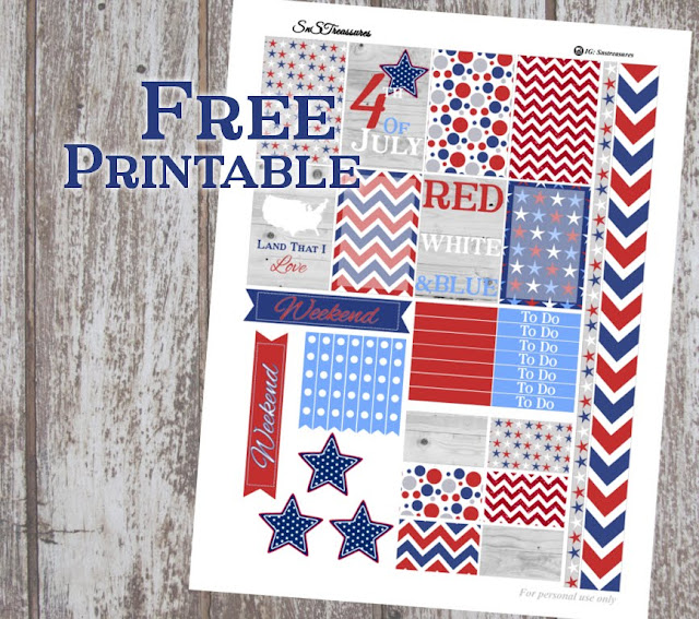 forth of july planner printable