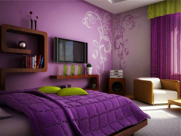 25 purple bedroom ideas, curtains, accessories and paint 