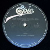 レコード盤ラベル（12インチ）：Last Christmas / Wham!