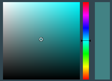seletor de cores no editor