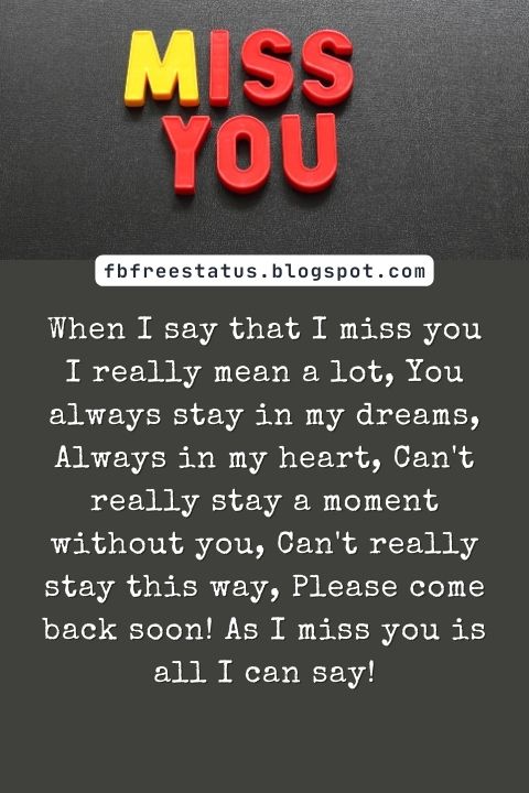 Missing You Poems for Girlfriend