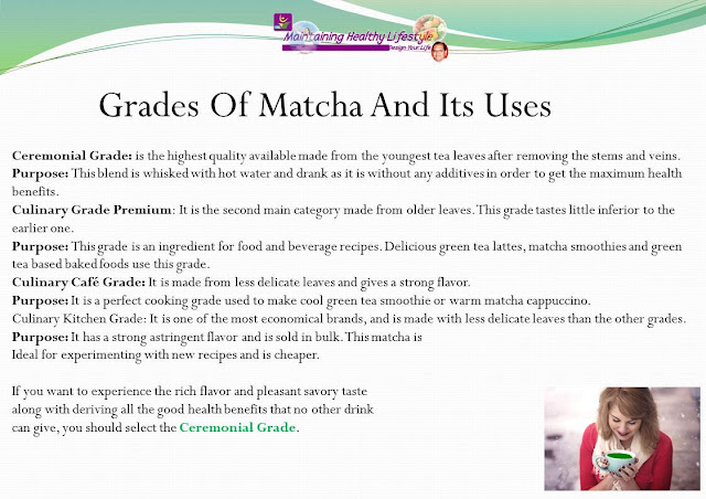 Grades of matcha