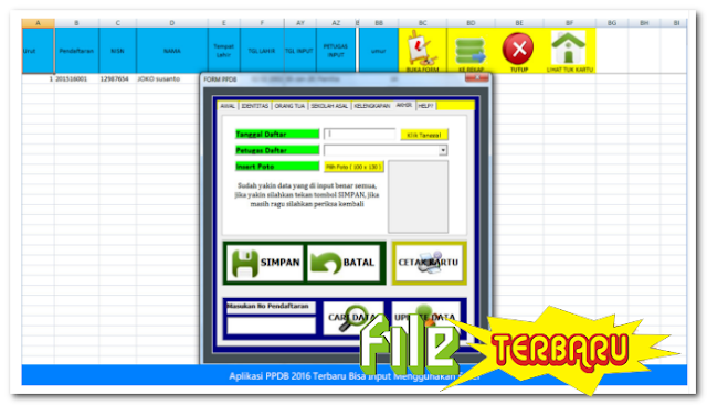 Download Aplikasi PPDB 2016 Terbaru Format Excel Gratis