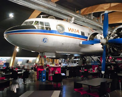 A Vintage Airplane-Turned-Restaurant at in Zurich Airport Seen On www.coolpicturegallery.us