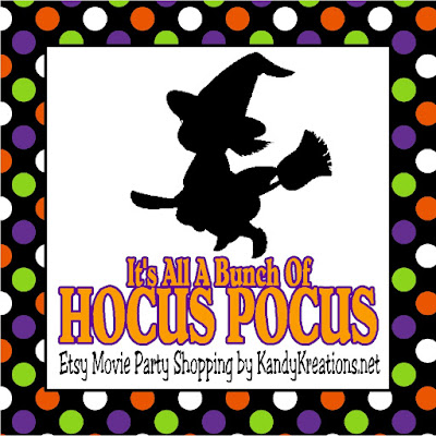 Celebrate Halloween watching Hocus Pocus with your witches.  Here are some great party favors, party decorations, printables, invitations, and party ideas to help you throw the most magic movie night of the night.