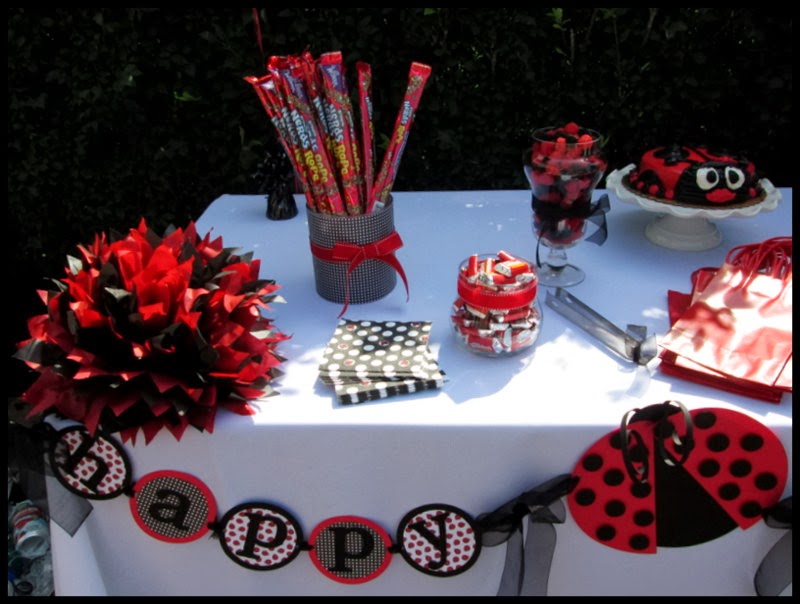 Ladybug party happy birthday banner