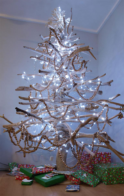 Christmas Tree Made from Branches