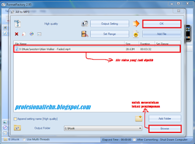 Cara Merubah Video Menjadi Mp3 Dengan Software Format Factory