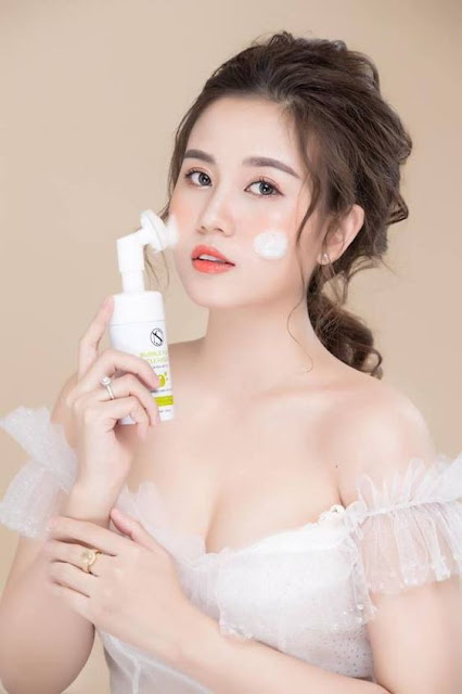 260k - Sữa rửa mặt Bubble Foam Cleanser 3 trong 1 - Hoài Thương Organic