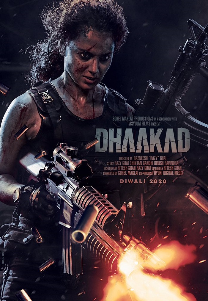 Dhaakad Movie Poster featuring Kangana Ranaut