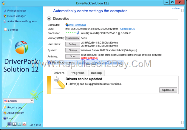 Download DriverPack Solution 12.3 Full Windows 8 - Desktop/Laptop/Netbook
