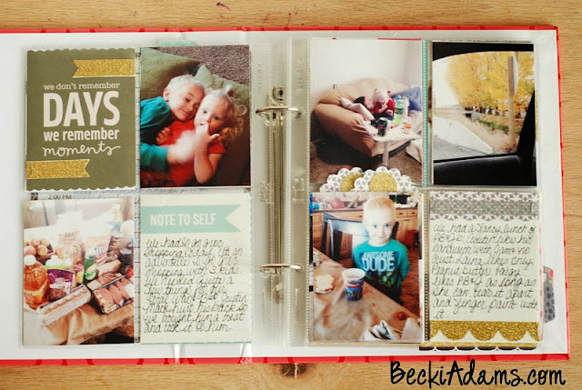 A Week in the Life Album by Becki Adams @jbckadams #scrapbooking #memorykeeping #scrapbook #Weekinthelife