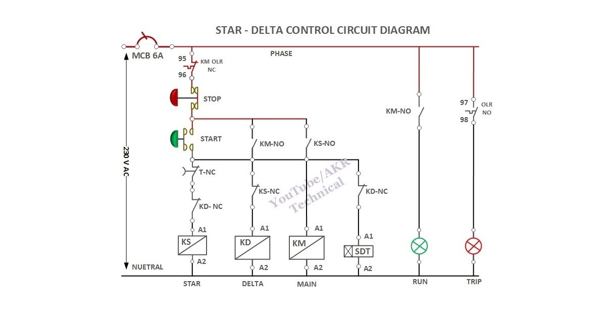 Star Delta Control Wiring and  facility wiring