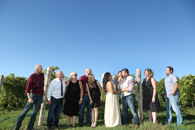 vineyard wedding family photo