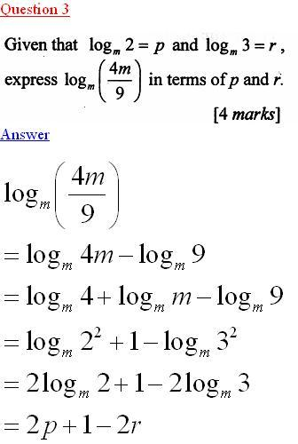 Matematik Tambahan: Indeks dan Logaritma