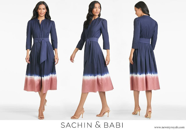 Queen Rania wore Sachin & Babi Mari Dress Midnight