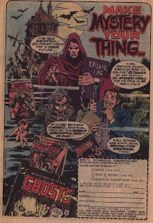 mystery titles from DC Comics subscription ad in Secrets of Haunted House #18