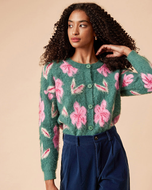 cardigan rihoas con fiori jacquard recensione abbigliamento rihoas