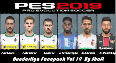 PES 2019 Bundesliga Facepack Vol 19 by Shaft