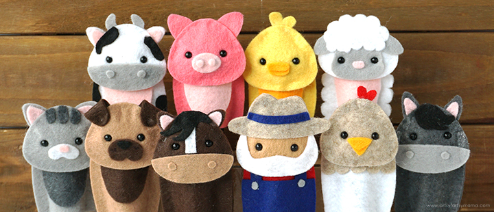 Felt Farm Finger Puppets