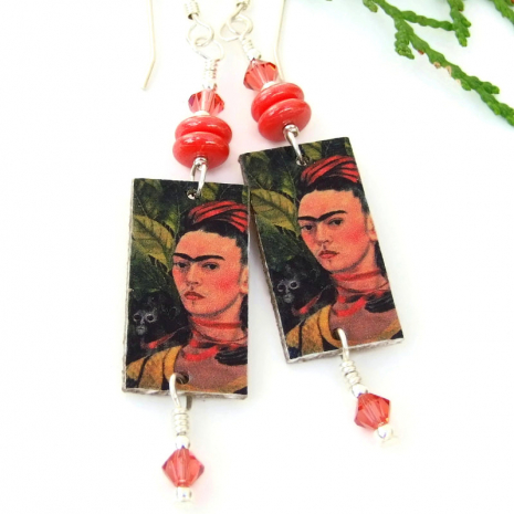 unique frida kahlo earrings