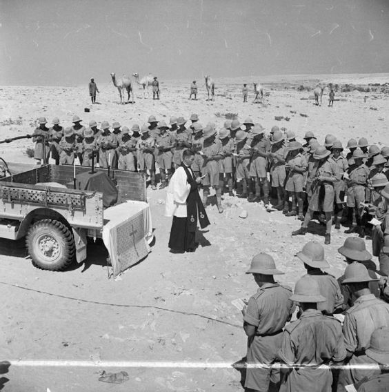 Prayer service in the desert, 22 July 1941 worldwartwo.filminspector.com