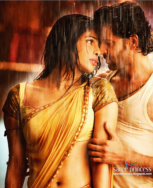 Priyanka Chopra wet sensual in a hot saree in Agneepath with Hrithik Roshan