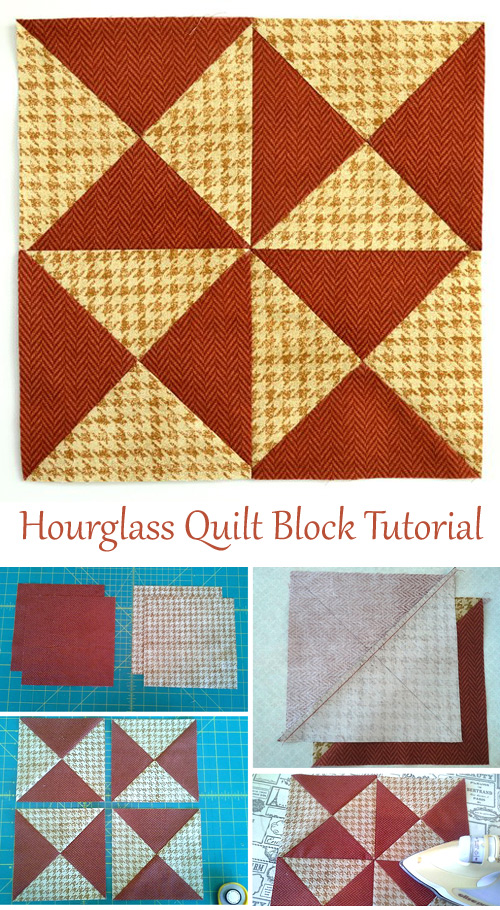 Hourglass Quilt Block Tutorial