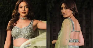 surbhi chandna backless lehanga hot tv actress