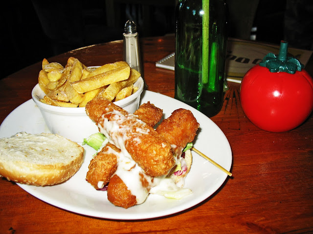 sausages and chips