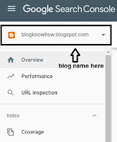 How to Find your Blogger blog in the Google Search Console Property Selector