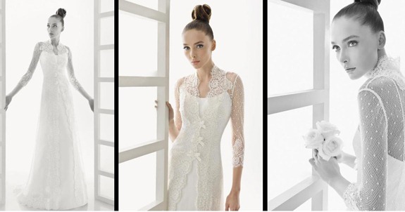 rosaclaraedurne'Edurne' organza gown worn with long lace bridal coat 