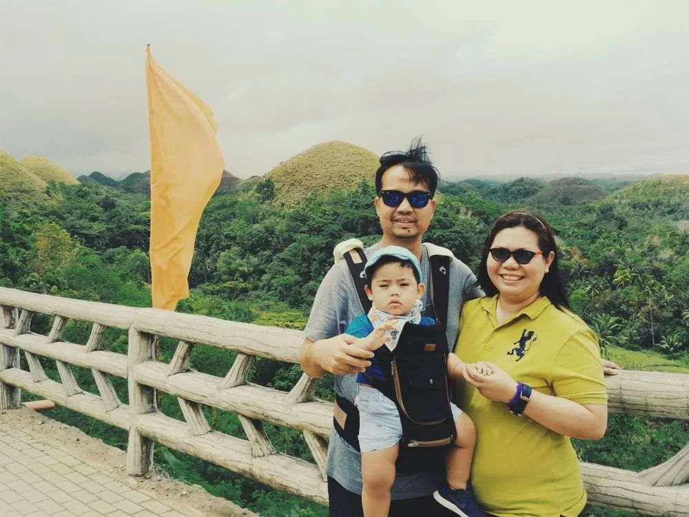 Jose Family with the Chocolate Hills at the background