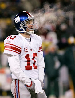 the cold weather did not bother Eli Manning