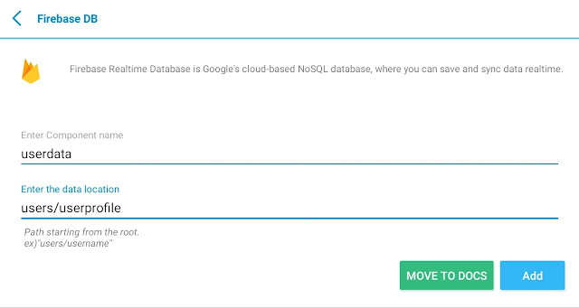 Naming firebase db component
