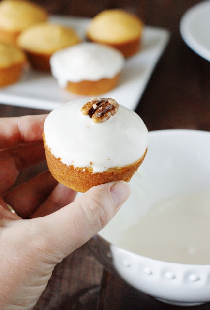 Bourbon-Glazed Sweet Potato Muffins #ad  www.thekitchenismyplayground.com