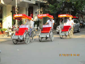 Cycle rickshaws of Hanoi..