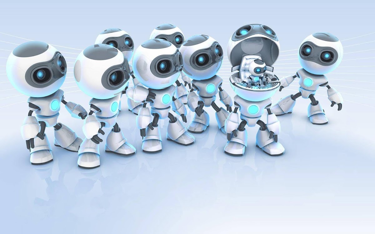 3D Robots Widescreen Wallpaper