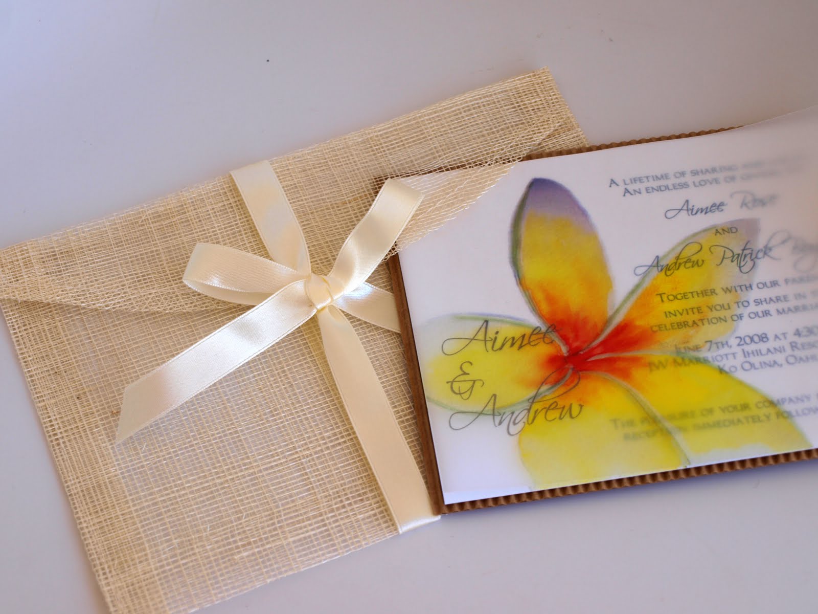 Hawaiian Wedding Invitation