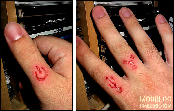 scarification tattoo. You really scarified computer