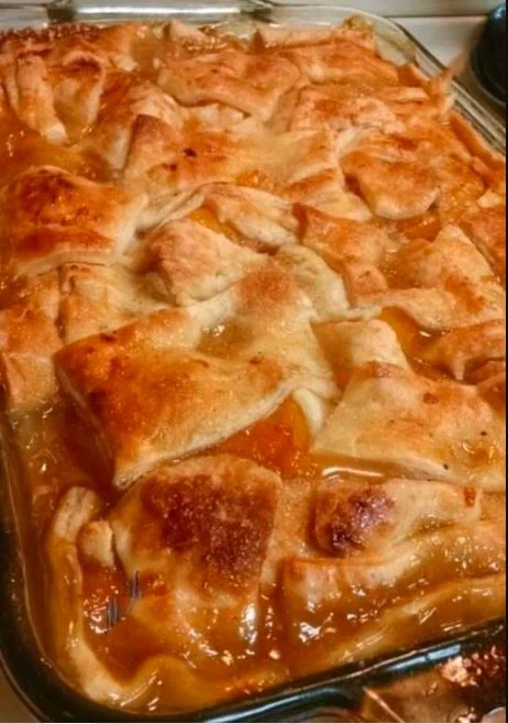 Triple Crust Peach Cobbler