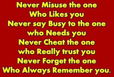 Never misuse the one who likes you