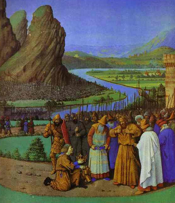 "Report of Saul's Death to David" - Jean Fouquet, c. 1470