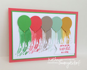 Kathryn Mangelsdorf Stampin' Up! Onstage Painter's Palette Balloon Card