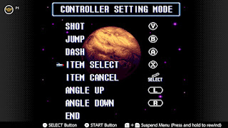 Super Metroid Controller Setting Mode as seen on Nintendo Switch