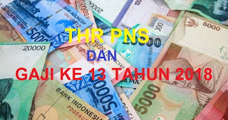 Sebagaimana di rilis dalam berbagai media cetak PENCAIRAN THR PNS DAN GAJI KE 13 PNS TAHUN 2018