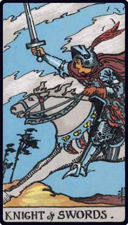 The Knight of Swords - Tarot Card from the Rider-Waite Deck
